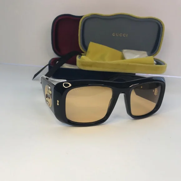 New 💯 Original Gucci Yellow Square Unisex Sunglasses GG1251S 001 - Picture 10 of 17